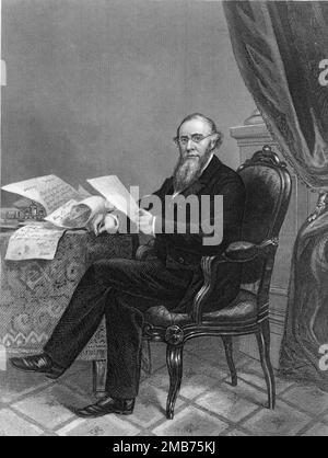 Edwin M. Stanton, who was the Secretary of War in Abraham Lincoln's government during the American Civil War Stock Photo