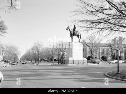 The huge Stonewall Jackson Memorial in Richmond Virginia. In the wake of the murder of George Floyd, this statue and its pedestal were removed. Stock Photo