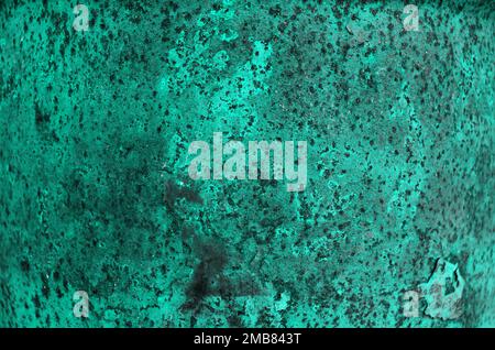 Blue green background. abstract background. Toned rough metal surface texture. Beautiful turquoise background with copy space for design. Stock Photo