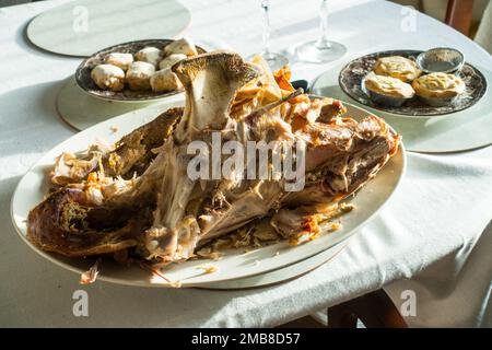 Christmas Turkey Dinner leftovers, UK. Stock Photo