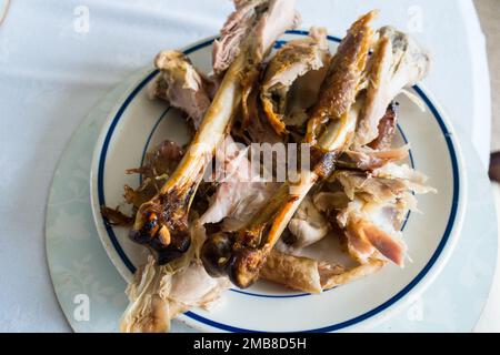 Christmas Turkey Dinner leftovers, UK. Stock Photo