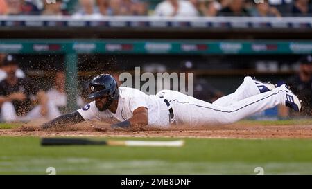 Tampa Bay Rays' David Peralta plays during a baseball game, Friday, Aug. 5,  2022, in Detroit. (AP Photo/Carlos Osorio Stock Photo - Alamy