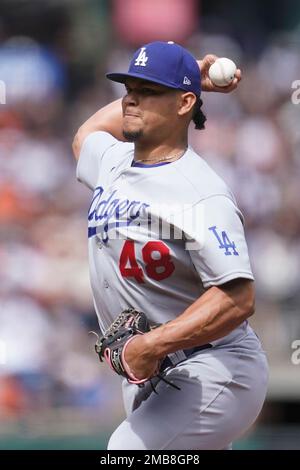 Los Angeles Dodgers' Julio Urias during a baseball game against the San  Francisco Giants in San Francisco, Monday, April 10, 2023. (AP Photo/Jeff  Chiu Stock Photo - Alamy