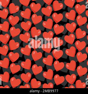 Romantic seamless background with hearts Stock Vector