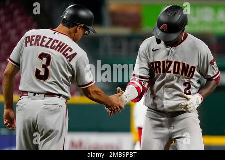 D-backs third-base coach Tony Perezchica tried waving a runner