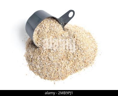 Rye miller's bran isolated on white background Stock Photo