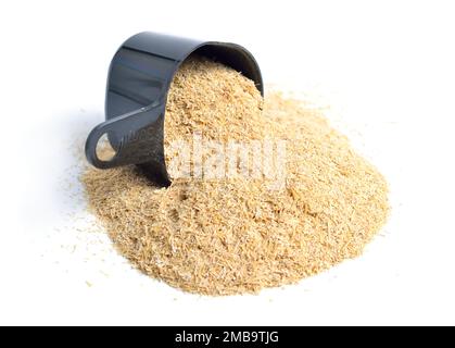 Oats miller's bran isolated on white background Stock Photo