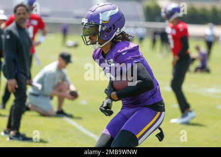 Minnesota Vikings wide receiver Trishton Jackson in action against the San  Francisco 49ers during an NFL preseason football game, Saturday, Aug. 20,  2022, in Minneapolis. (AP Photo/Craig Lassig Stock Photo - Alamy