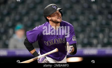 Colorado Rockies catcher Dom Nunez (3) in the second inning of a baseball  game Wednesday, April 20, 2022, in Denver. (AP Photo/David Zalubowski Stock  Photo - Alamy