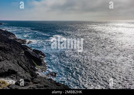 View from Strawberry Hill Wayside looking out on the Pacific Ocean on the Oregon Coast, USA Stock Photo