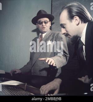 Portrait of Frankie Laine and Mitch Miller, New York, N.Y., 1946. Stock Photo