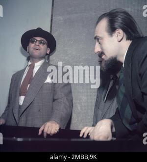 Portrait of Frankie Laine and Mitch Miller, New York, N.Y., 1946. Stock Photo