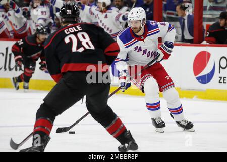 New York Rangers' Jacob Trouba plays during an NHL hockey game, Wednesday,  March 1, 2023, in Philadelphia. (AP Photo/Matt Slocum Stock Photo - Alamy
