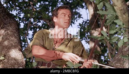 SWORD OF SHERWOOD FORST 1960 Columbia Pictures film with Richard Greene as Robin Hood Stock Photo