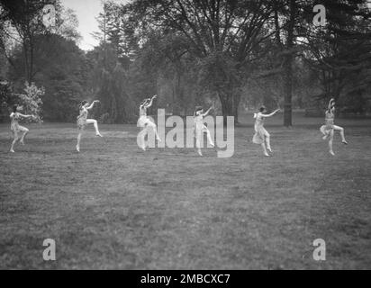 Elizabeth Duncan dancers and children, 1920. Stock Photo