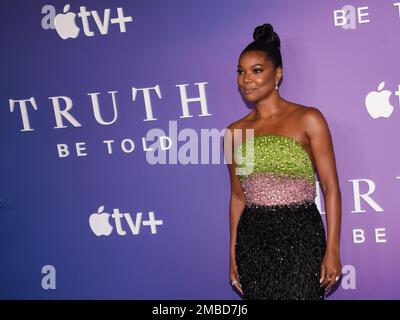 19 January 2023 - Hollywood, California - Gabrielle Union. Season 3 premiere of Apple TV+'s ''Truth Be Told'' at Pacific Design Center. (Credit Image: © Billy Bennight/AdMedia via ZUMA Press Wire) EDITORIAL USAGE ONLY! Not for Commercial USAGE! Stock Photo