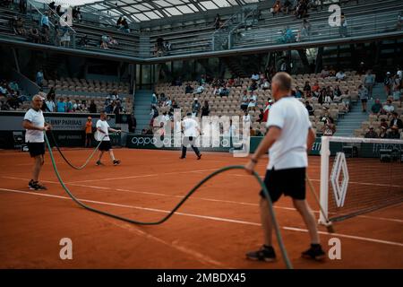 Photo : Noémie Merlant et son compagnon Simon Bouisson dans les tribunes  des internationaux de France de tennis de Roland Garros à Paris, France, le  8 juin 2019. © Jacovides / Moreau/Bestimage - Purepeople