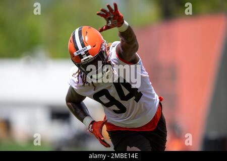 CLEVELAND, OH - OCTOBER 16: Cleveland Browns defensive end Alex