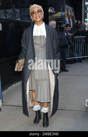 New York, NY, USA. 20th Jan, 2023. Tati Gabrielle seen after an appearance on Good Morning America in New York City on January 20, 2023. Credit: Rw/Media Punch/Alamy Live News Stock Photo