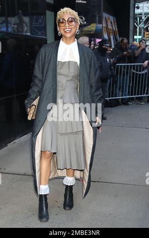 New York, NY, USA. 20th Jan, 2023. Tati Gabrielle seen after an appearance on Good Morning America in New York City on January 20, 2023. Credit: Rw/Media Punch/Alamy Live News Stock Photo