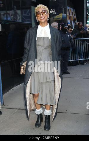 New York, NY, USA. 20th Jan, 2023. Tati Gabrielle seen after an appearance on Good Morning America in New York City on January 20, 2023. Credit: Rw/Media Punch/Alamy Live News Stock Photo