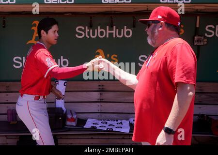 Japan, 06/01/2023, Japan manager Hideki Kuriyama and Los Angeles Angels  two-way star Shohei Ohtani (L) attend a news conference, in which Japan's  initial roster for the March 8-21 WBC was announced. Ohtani