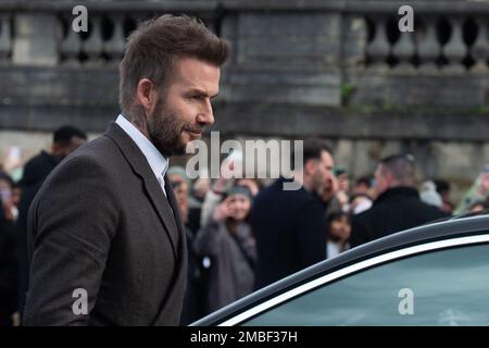 David Beckham attending the Dior Homme Menswear Fall-Winter 2023-2024 show as part of Paris Fashion Week in Paris, France on January 19, 2023. Photo by Aurore Marechal/ABACAPRESS.COM Stock Photo