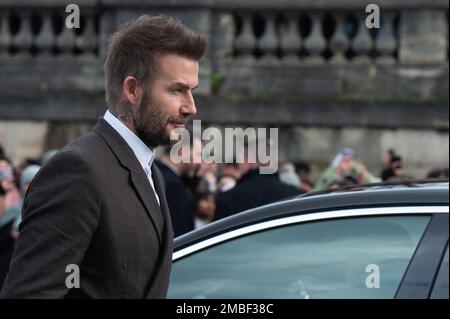 David Beckham attending the Dior Homme Menswear Fall-Winter 2023-2024 show as part of Paris Fashion Week in Paris, France on January 19, 2023. Photo by Aurore Marechal/ABACAPRESS.COM Stock Photo