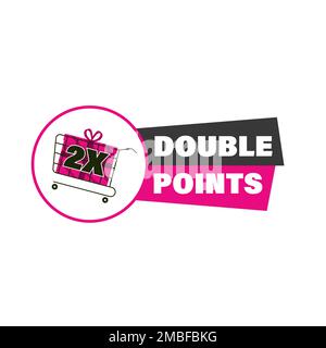 Double gift. Advertising poster for social networks, shops and websites Stock Vector