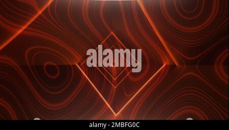 Composition of red light trails and shapes on black background Stock ...