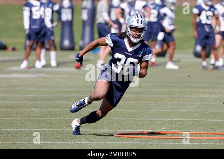 Dallas Cowboys cornerback Isaac Taylor-Stuart (36) takes his