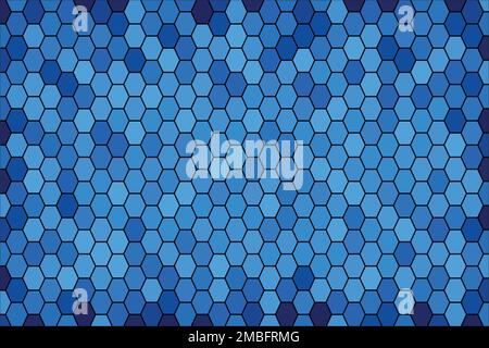 Abstract blue background with geometric hexagons - Illustration,  Hexagon Of Light And Dark blue Stock Vector