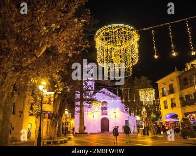 Decorations on the Barreo in Nerja on the Costa Del Sol Stock Photo