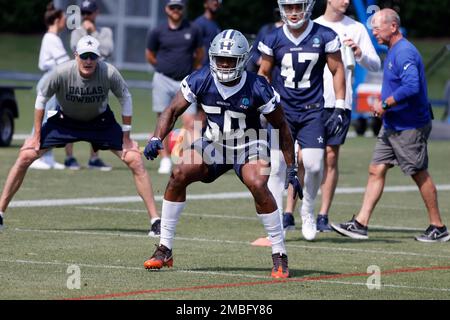 Dallas Cowboys linebacker Devin Harper (50) runs during an NFL preseason  football game against the Los Angeles Chargers Saturday, Aug. 20, 2022, in  Inglewood, Calif. (AP Photo/Kyusung Gong Stock Photo - Alamy