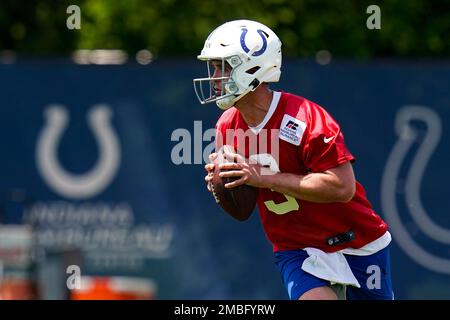 Indianapolis Colts quarterback Jack Coan looks to the sideline during the  second half of a preseason NFL football game against the Buffalo Bills in  Orchard Park, N.Y., Saturday, Aug. 13, 2022. (AP