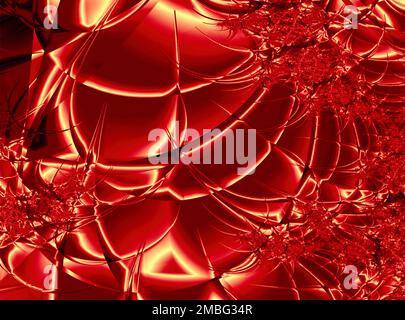 abstract line drawing in shades of red, digital graphics, background, design Stock Photo