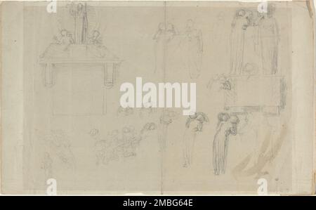 Sheet of Studies [recto and verso] Stock Photo - Alamy