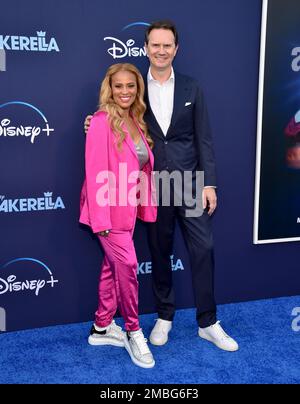 Disney branded television president Ayo Davis, left, and actor Chosen