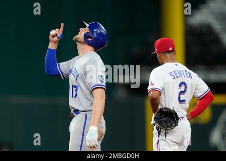 American League's Marcus Semien, of the Texas Rangers, during the MLB  All-Star baseball game against the National League in Seattle, Tuesday,  July 11, 2023. (AP Photo/Lindsey Wasson Stock Photo - Alamy