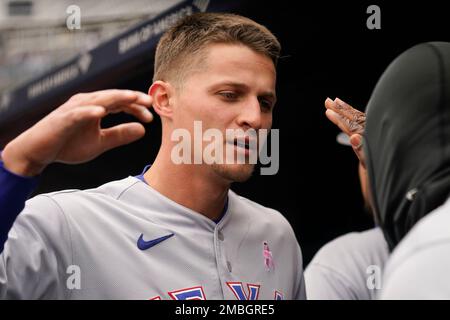 American League's Corey Seager, of the Texas Rangers, jogs out for  introductions before the MLB All-Star baseball game in Seattle, Tuesday,  July 11, 2023. (AP Photo/Lindsey Wasson Stock Photo - Alamy