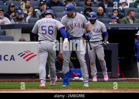 This is a 2022 photo of Adolis Garcia of the Texas Rangers' baseball team.  (AP Photo/Darryl Webb Stock Photo - Alamy