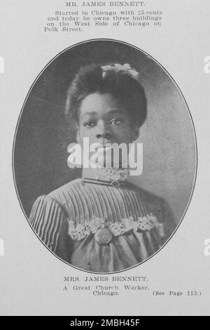 Mrs. James Bennett; A great church worker, Chicago, 1907. Stock Photo