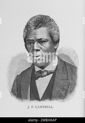 J. P. Campbell, 1887. Jabez Pitt Campbell, African-American minister, activist, philanthropist and bishop of the African Methodist Episcopal Church, the first independent African-American church in the United States. From &quot;Men of Mark: Eminent, Progressive and Rising&quot; by William J. Simmons. Stock Photo