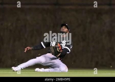 Chicago White Sox's Luis Robert passes third base coach Joe McEwing and  celebrates his two-run homer off Toronto Blue Jays starting pitcher Jose  Berrios during the third inning of a baseball game