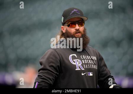 August 9 2022: Colorado right fielder Charlie Blackmon (19) runs the bases  during the game with Saint Louis Cardinals and Colorado Rockies held at  Coors Field in Denver Co. David Seelig/Cal Sport