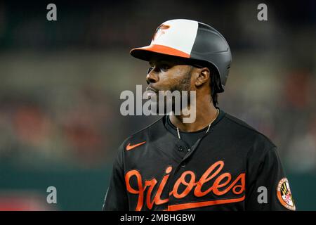 March 27, 2023; Sarasota FL USA; Baltimore Orioles center fielder Cedric  Mullins (31) heads to the dugout during an MLB spring training game against  t Stock Photo - Alamy