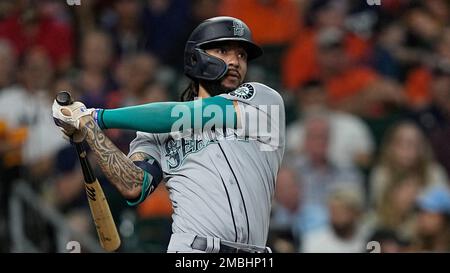 Seattle Mariners' J.P. Crawford looks on during batting practice before a  baseball game against the Washington Nationals, Tuesday, July 12, 2022, in  Washington. (AP Photo/Nick Wass Stock Photo - Alamy