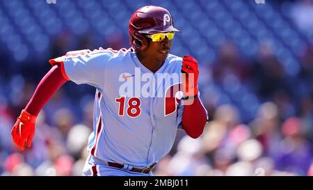 Philadelphia Phillies' Didi Gregorius plays during a baseball game,  Thursday, April 28, 2022, in Philadelphia. (AP Photo/Matt Slocum Stock  Photo - Alamy