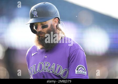 This is a 2023 photo of right fielder Charlie Blackmon (19) of the Colorado  Rockies baseball team. This image reflects the Colorado Rockies active  roster as of Friday, Feb. 24, 2023, when