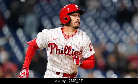 Philadelphia Phillies' Connor Brogdon plays during a baseball game,  Thursday, April 27, 2023, in Philadelphia. (AP Photo/Matt Slocum Stock  Photo - Alamy